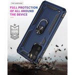 Wholesale Tech Armor Ring Stand Grip Case with Metal Plate for Samsung Galaxy A02S (Navy Blue)